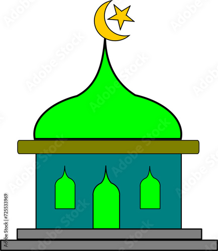 Prayer room with green walls