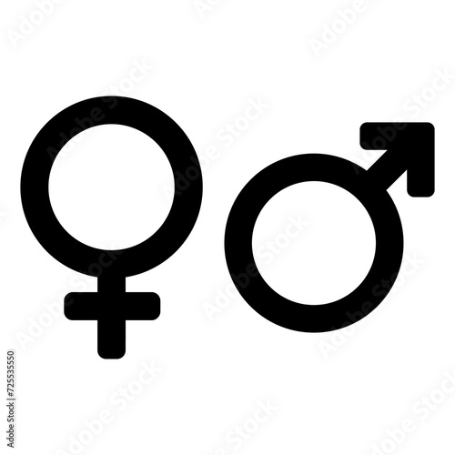male and female symbols. Gender symbol. Female and male icon. Man and woman sign. Isolated on white background. sign for male and female.