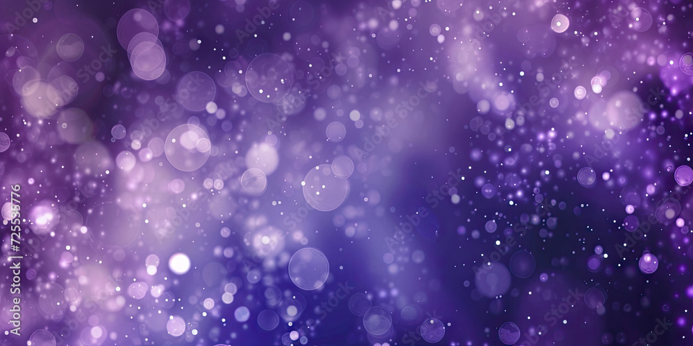 Purple Festive abstract Background, Abstract blurred festive background in purple and white colors with bokeh lights.Happy New Year Celebration Sparkles Banner, space for text	
