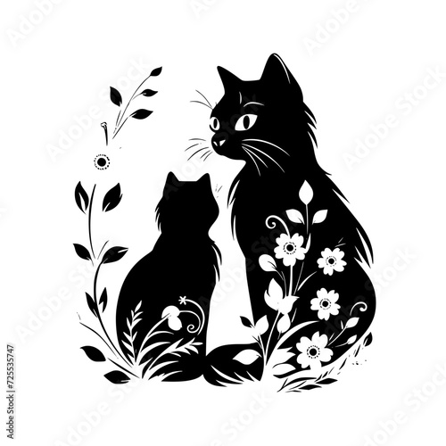 cat svg bundle, cat floral svg, car lover svg, animal svg bundle, domestic pet svg, cat mom svg, cat bundle svg, cat mama svg, cat printable svg, flower svg, plant svg, floral svg, silhouette cat, cat