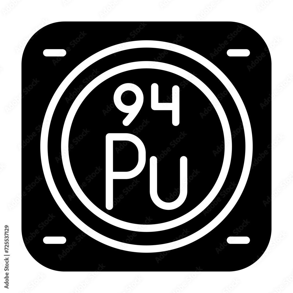 Plutonium Vector Icon Plutonium Vector Icon