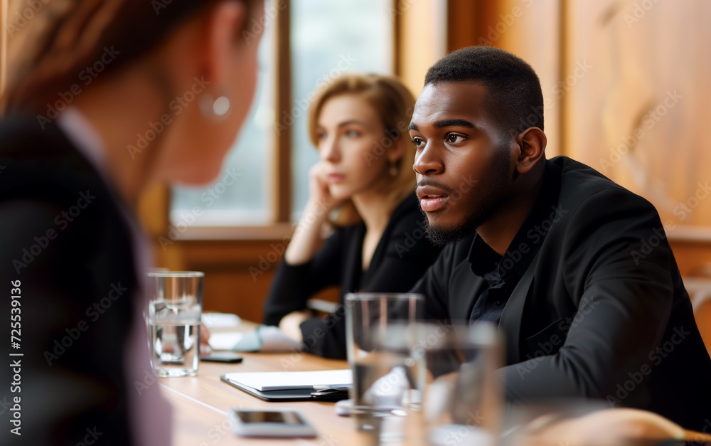Young Man at Professional Business Meeting