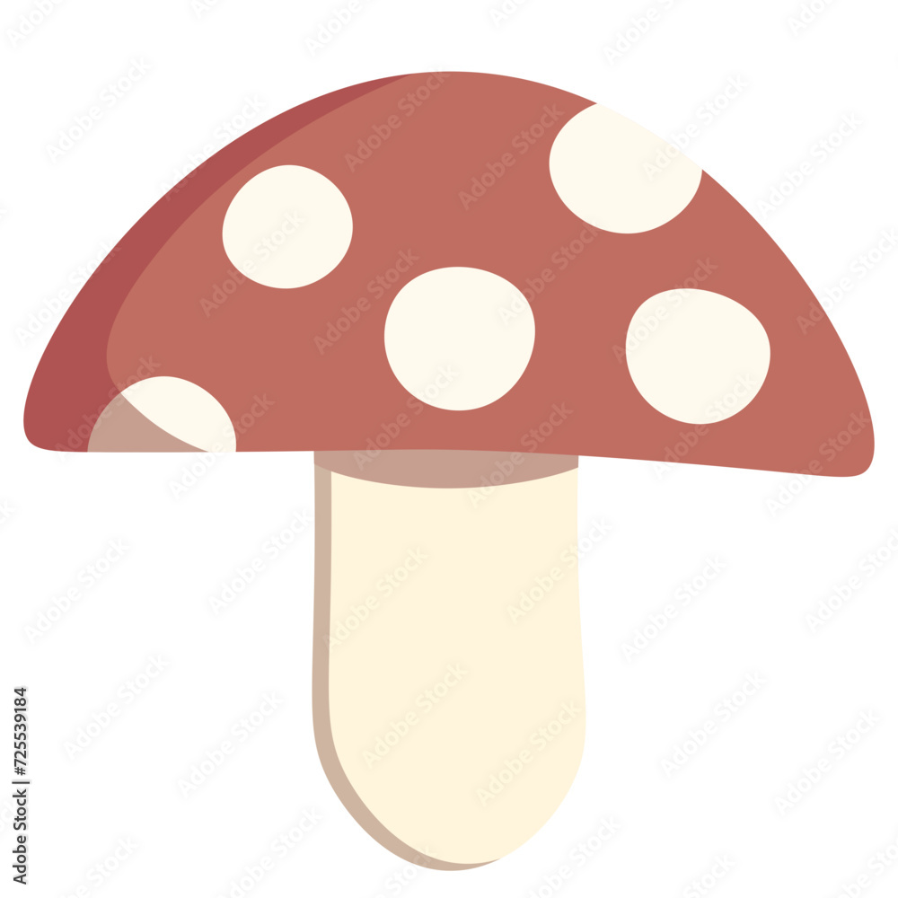 Illustration of a cartoon toadstool mushroom Illustration of a cartoon toadstool mushroom