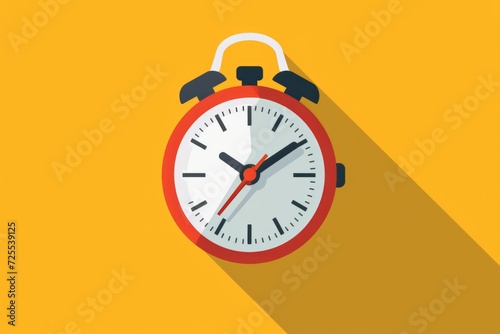 Flat Icon Depicting Stopwatch Symbolizing Speedy And Timeefficient Delivery. Сoncept Efficient Delivery, Speedy Shipping, Time Management photo