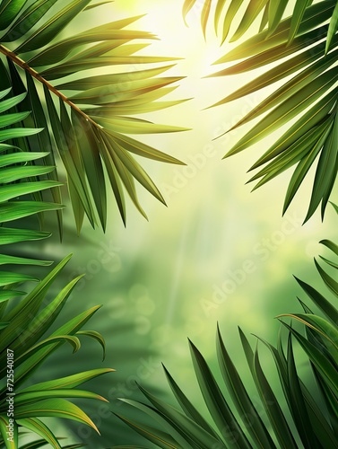 Palm Sunday Poster design  realistic  HD  copy space - generative ai