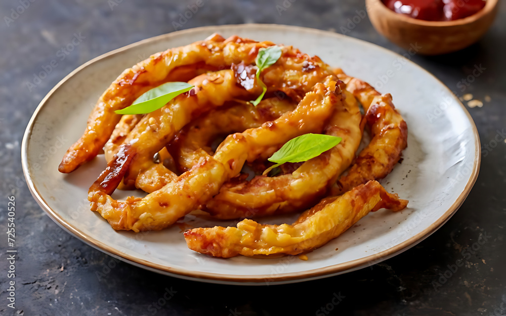 Capture the essence of Pisang Goreng in a mouthwatering food photography shot