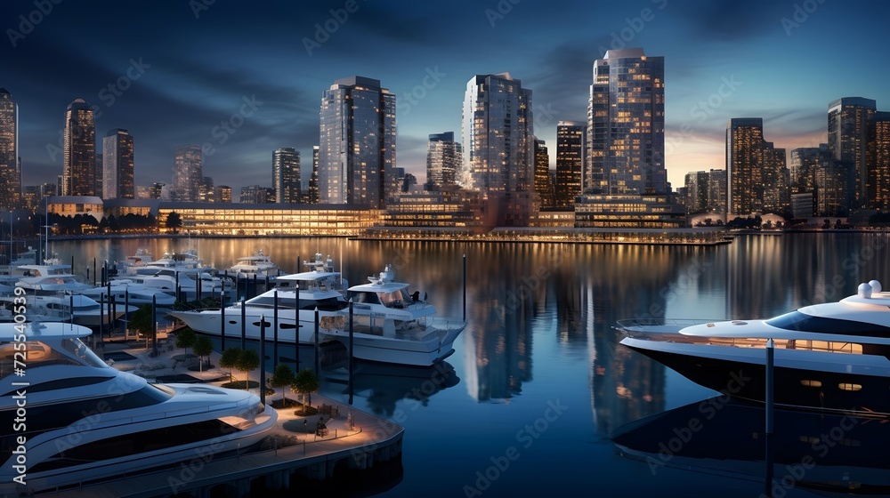Panoramic view of the city of Rotterdam, Holland