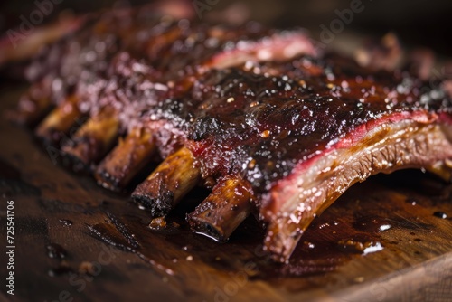Deliciously Smoked Ribs Capture The Essence Of Bbq Perfection Up Close. Сoncept Grilling Season, Succulent Steaks, Bbq Secrets Revealed, Grilling Techniques, Best Burger Recipes