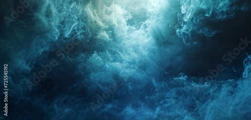 A stunning blend of sapphire and minty smoke, capturing ethereal beauty.