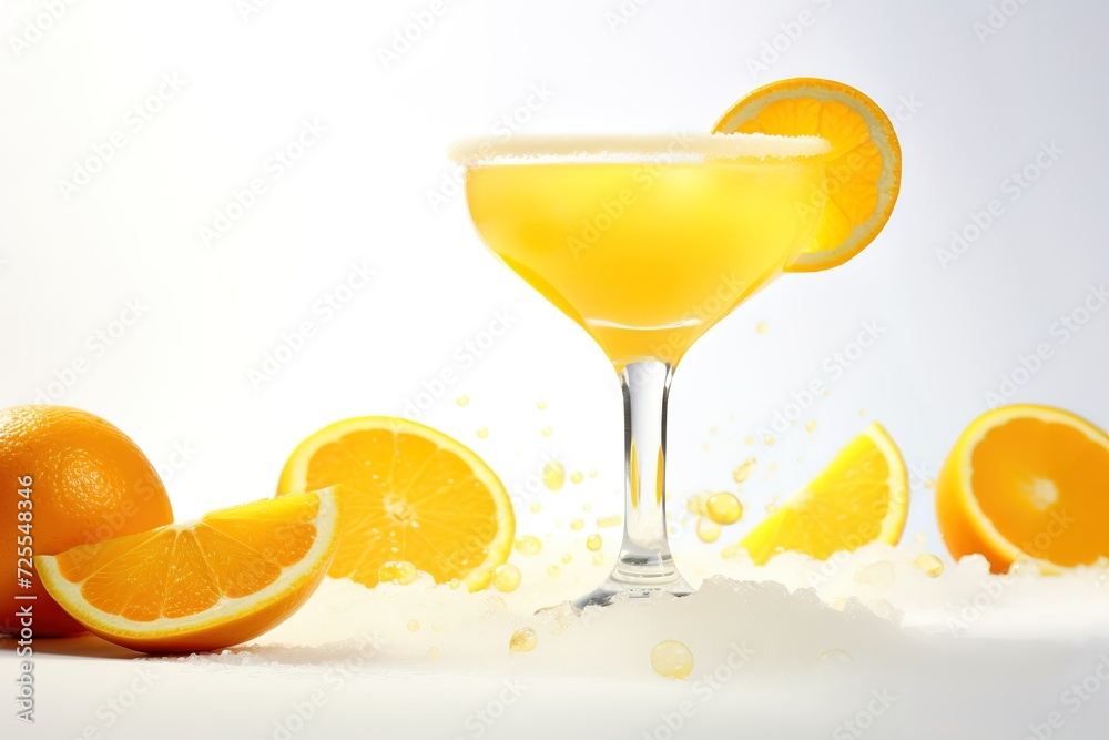 orange margarita on white