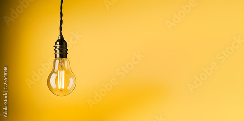 Edison light bulb, electricity in the interior, design, lighting. artificial intelligence generator, AI, neural network image. background for the design.