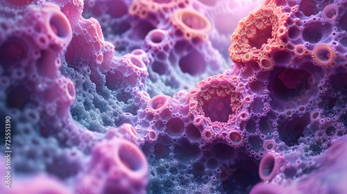 Close Up View of a Purple Substance Fractal © Daniel