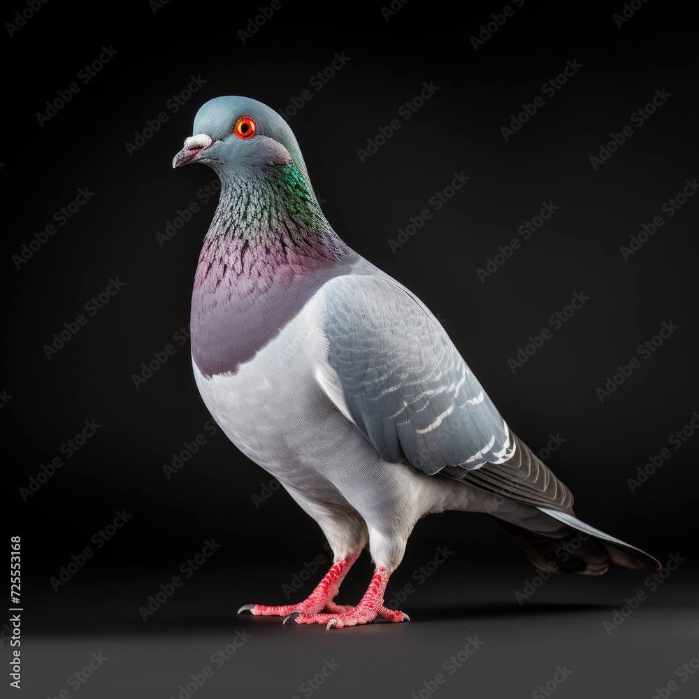 Fototapeta premium pigeon dragon isolated on black background