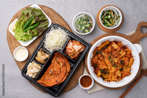 Dalgalbi, Korean food, Chuncheon, cheese, spicy buckwheat noodles, noodles, side dishes, Korean pancakes photo