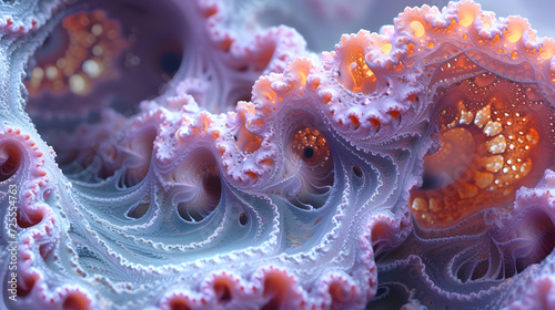 Close Up of a Purple Sea Anemone Fractal  © Daniel