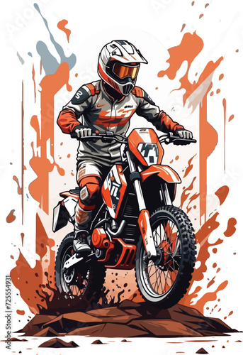 motocross rider on a motorcycle