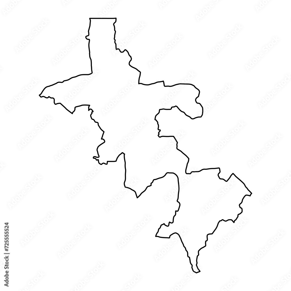 Fototapeta premium Koinadugu District map, administrative division of Sierra Leone. Vector illustration.