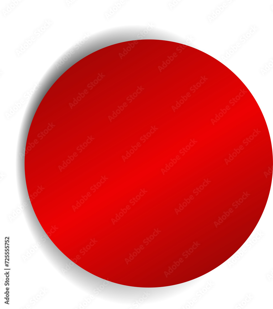 Red paper circle and shadow. Element for design Red paper circle and shadow. Element for design