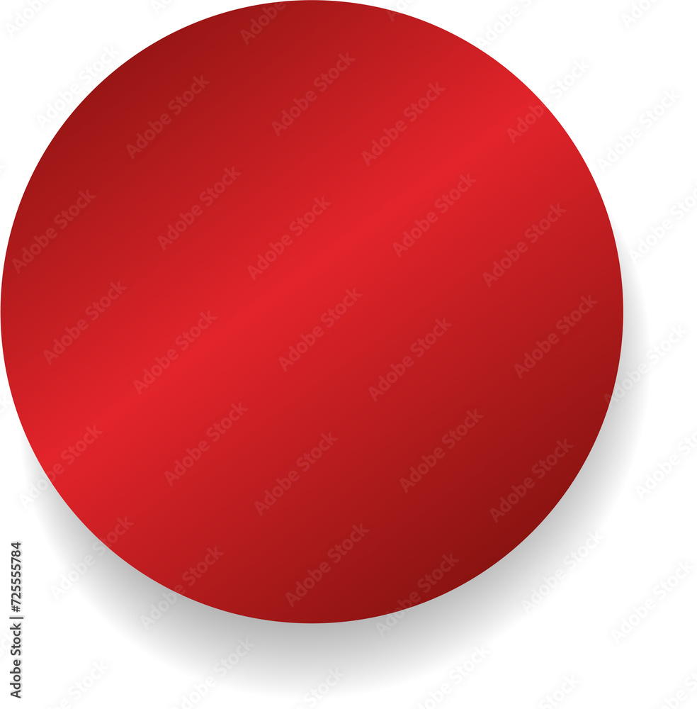 Red paper circle and shadow. Element for design Red paper circle and shadow. Element for design