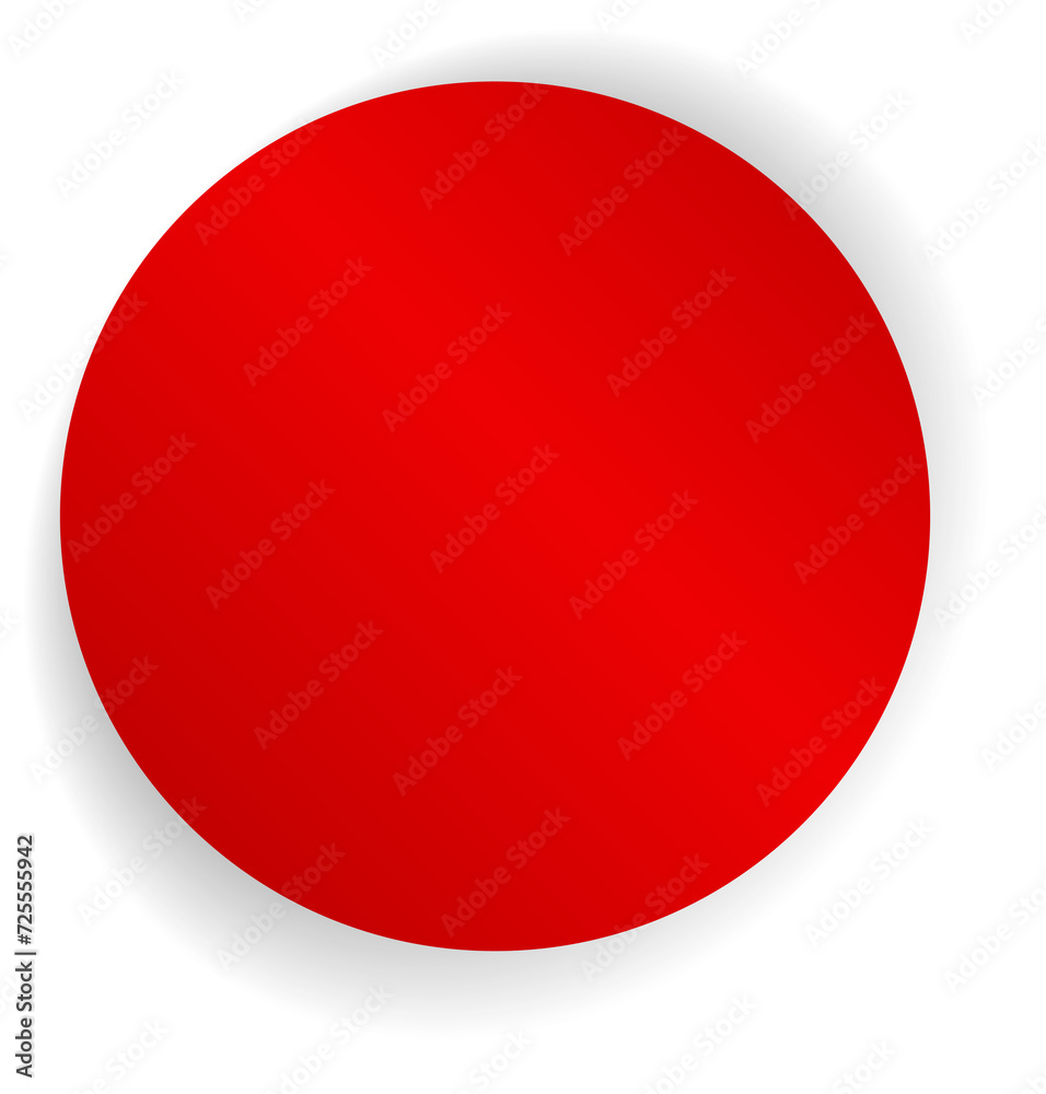 Red paper circle and shadow. Element for design Red paper circle and shadow. Element for design