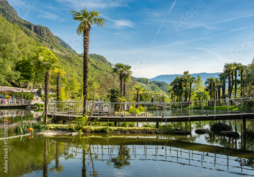 View of the Botanical Garden of Trauttmansdorff Castle, Merano, Trentino-Alto Adige, Italy, May 18, 2023