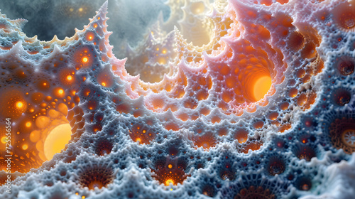 Close Up View of Water Bubbles Fractal