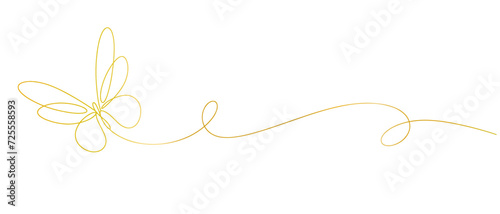 Butterfly line art style illustration vector with transparent background 