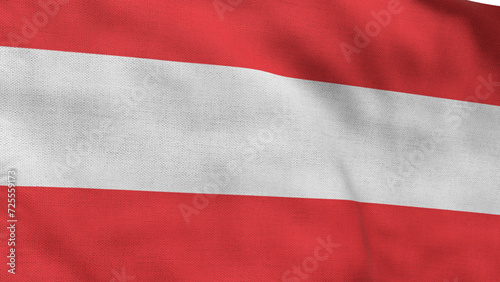 High detailed flag of Austria. National Austria flag. Europe. 3D illustration.