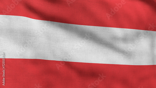High detailed flag of Austria. National Austria flag. Europe. 3D illustration.