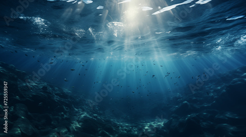 Azure Serenade: Sunlight Filtering Through Sea photo
