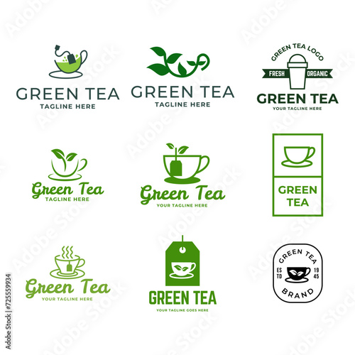 Set of Fresh tea logo vector illustration