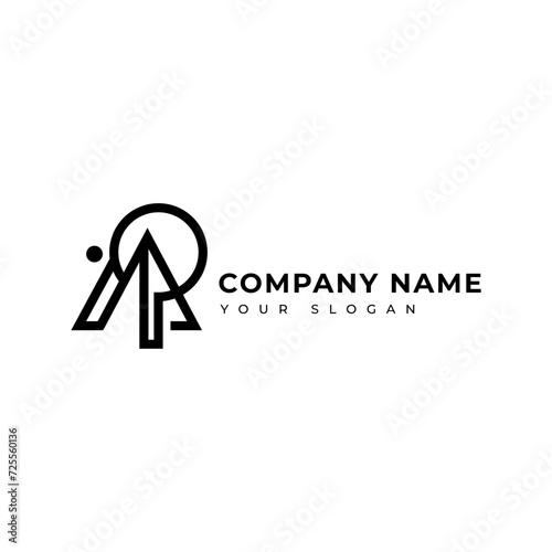 Modern Letter Ap logo vector design template