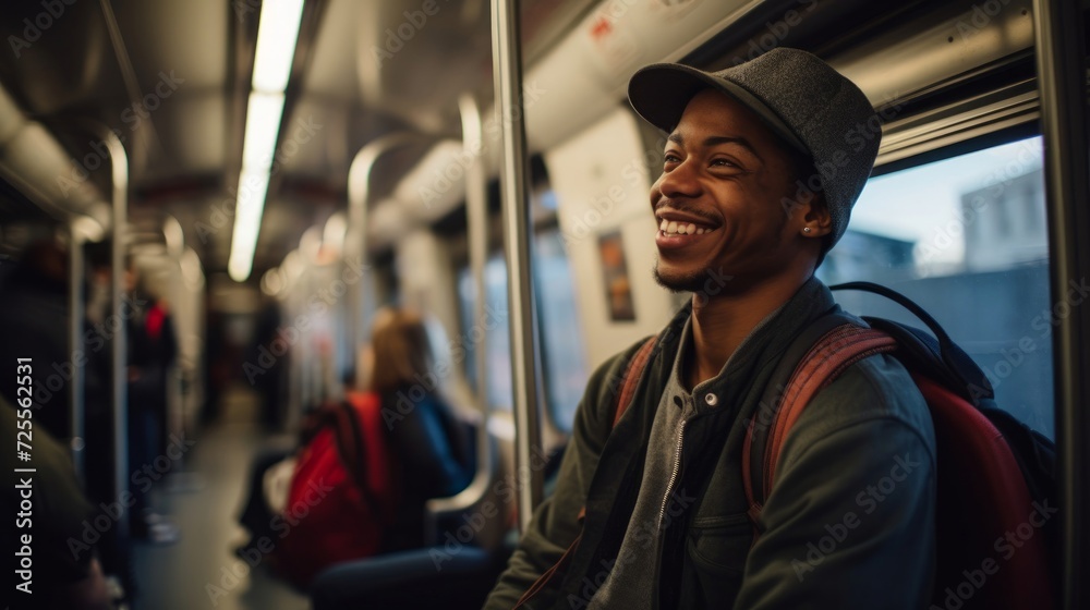 Accomplished public transportation app developer smiling with a passion for enhancing the digital transit experience Accomplished public transportation app developer smiling with a passion for enhancing the digital transit experience