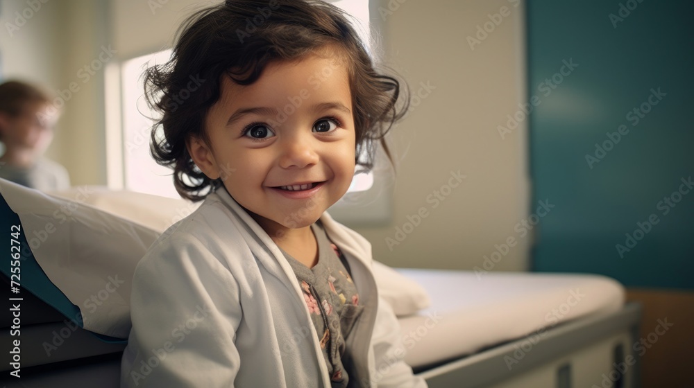 Playful pediatrician providing excellent care to young patients Playful pediatrician providing excellent care to young patients