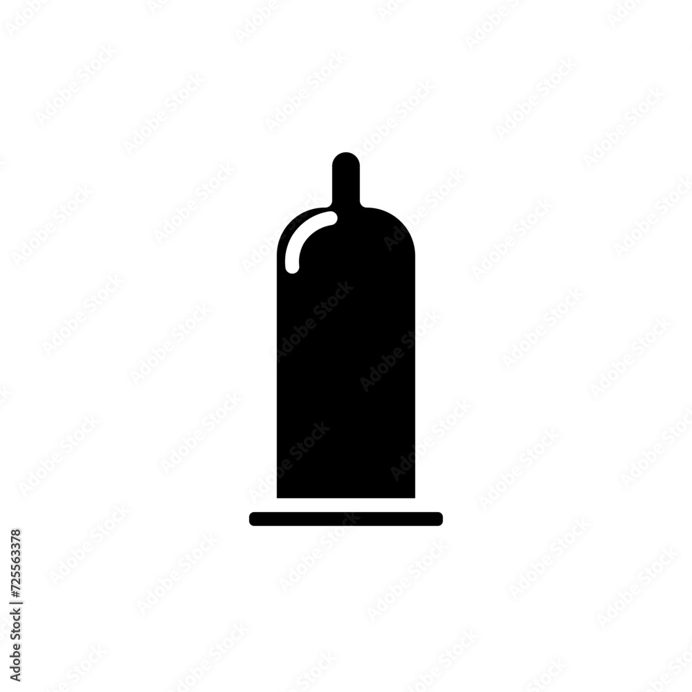 Obraz premium condom solid icon