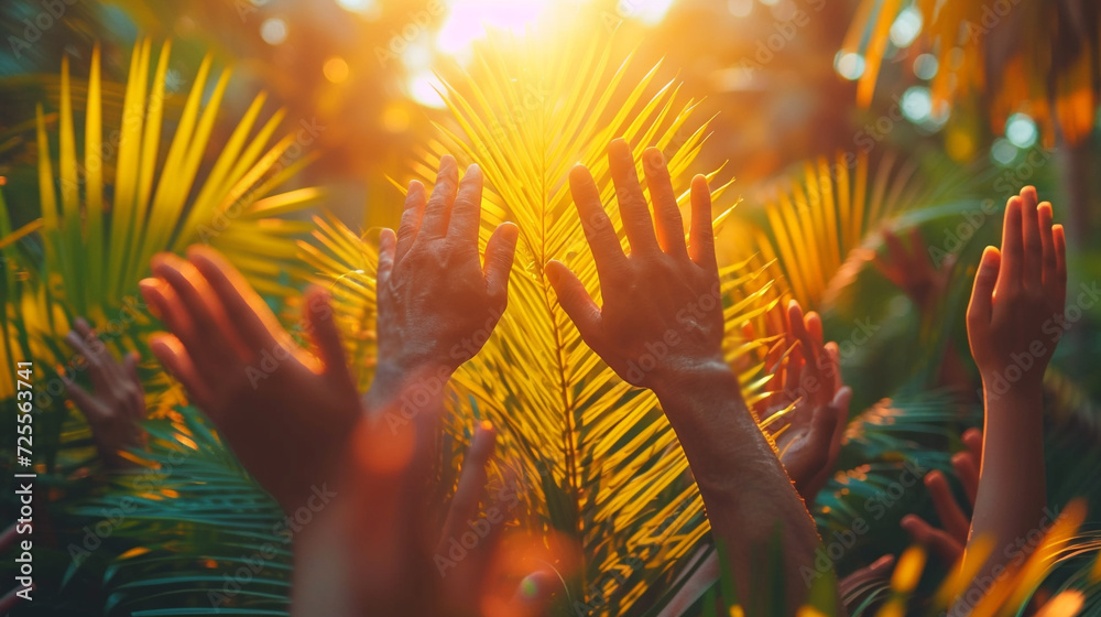 Fototapeta premium Palm Sunday photo for religious Christian publications