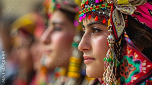 group of women in colorful cultural attire vibrant traditional clothing in a cultural ceremony