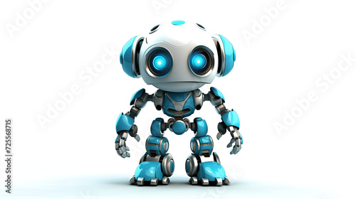 robot humanoid white backgorund, robot head, Robot Faces or two futuristic cyborg heads looking at each other on a white background, cow robotic, animal robotic, kid robot,  ai generated © HayyanGFX