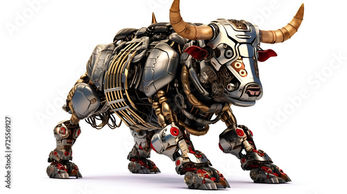 robot humanoid white backgorund  robot head  Robot Faces or two futuristic cyborg heads looking at each other on a white background  cow robotic  animal robotic  kid robot   ai generated