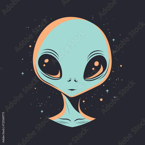 Alien logo Illustration