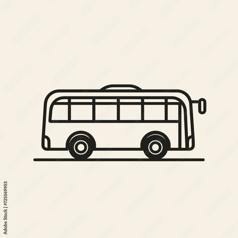 Minimalist Logo For Bus