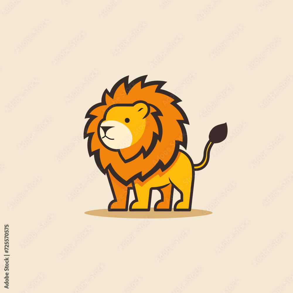 Obraz premium Lion Lines Logo