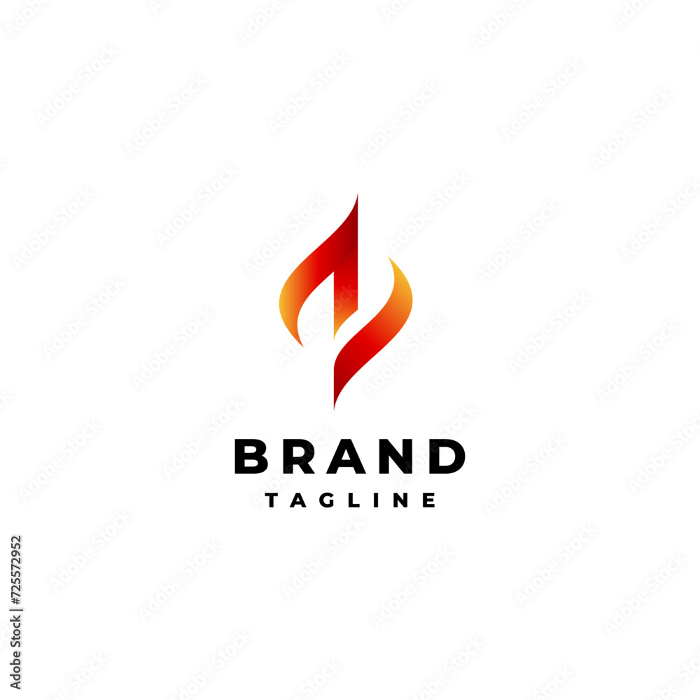 Fototapeta premium Minimalist Fiery Letter Z Logo Design. Simple Stylish Initial Letter Z Logo Design.
