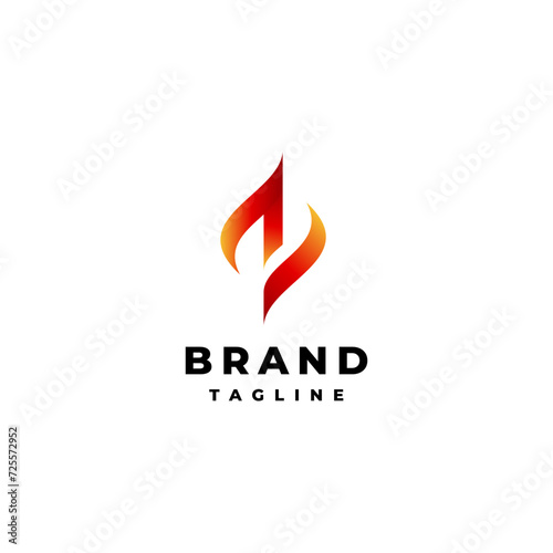 Minimalist Fiery Letter Z Logo Design. Simple Stylish Initial Letter Z Logo Design.