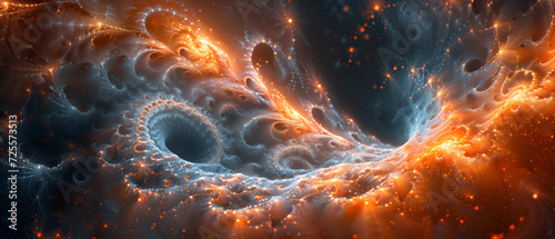 Image of a Black Hole in Space Fractal