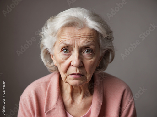 Furious and Enraged Grandmother Expressing Intense Emotions