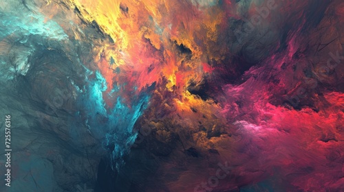 Wallpaper Mural Abstract colorful grunge background with textured oil or acrylic brush strokes Torontodigital.ca