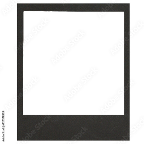 vintage film frame with a transparent background, instant photo polaroid frame isolated transparent background