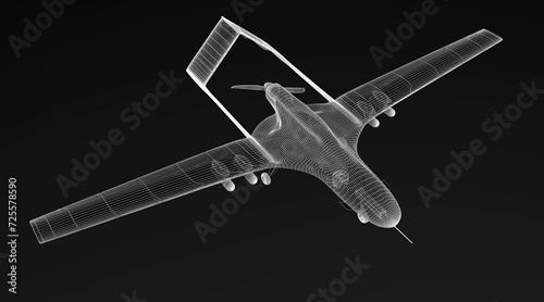 Combat drone 3d model