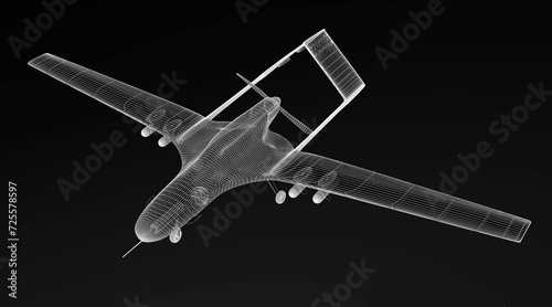 Combat drone 3d model